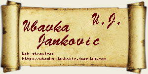Ubavka Janković vizit kartica
